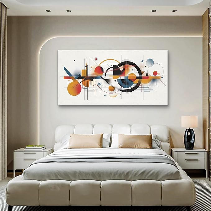 Lapremoly Framed Wall Art: Abstract Decor for Living Room, Bedroom & Office - 20"x40"