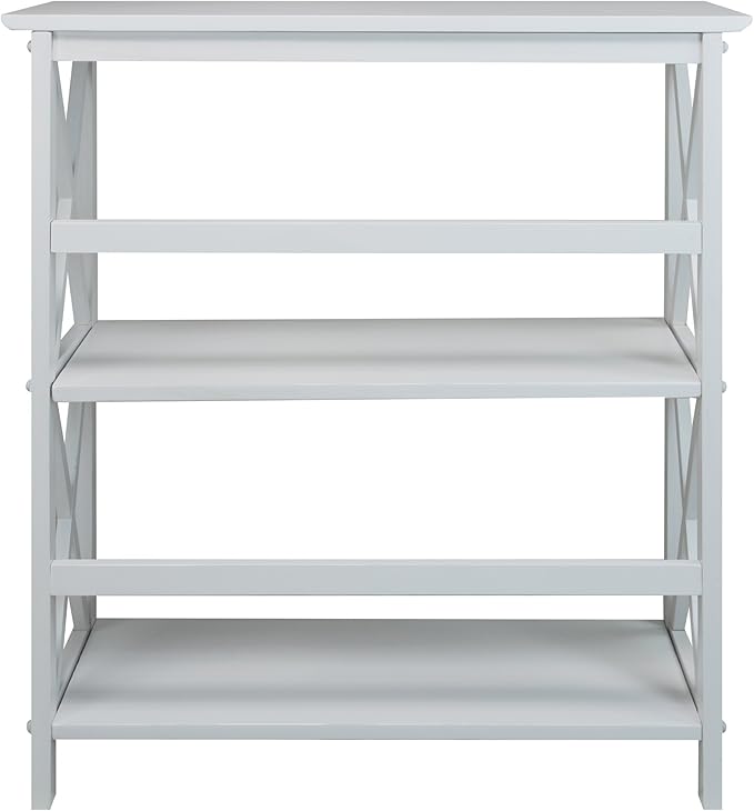 Casual Home Montego 3-Shelf Bookcase, White