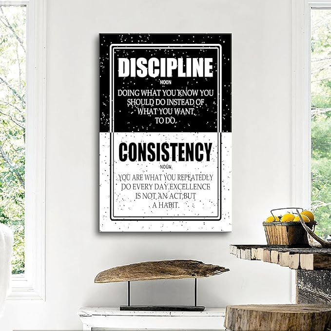 Inspirational Wall Art Motivational Entrepreneur Quotes Picture Poster Positive print Painting Wooden Framed for Living Room Bedroom Office Wall Decor Stretched and Framed [24''Wx36''H]