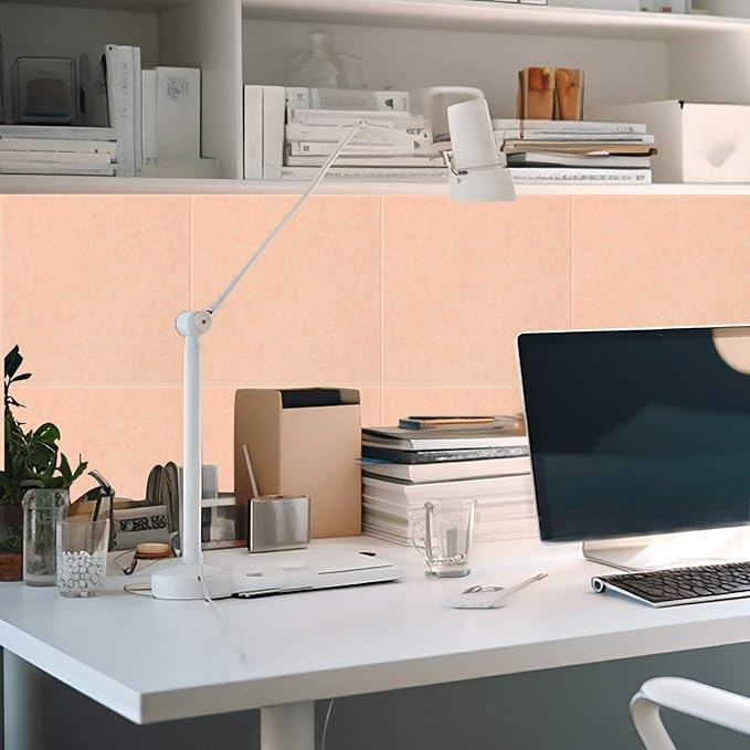 Honoson 12 Pack 47"x35" Large Cork Boards Tiles Alternative Felt Wall Tiles Bulletin Board with Safe Adhesive Cork Board Squares for Walls Organize Home Office Classroom Pin Photo Panels(Light Pink)