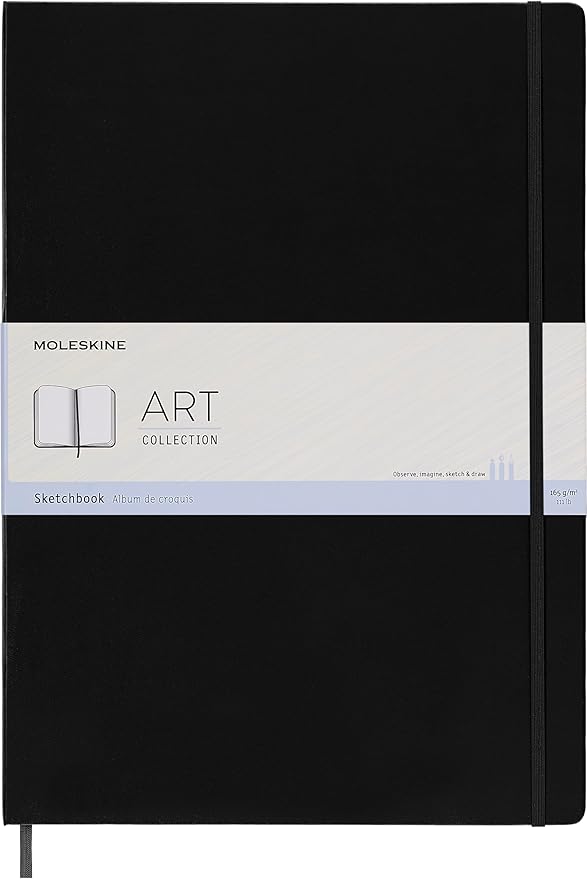 Moleskine Art Sketchbook, Hard Cover, A3 (11.75" x 16.5") Plain/Blank, Black, 96 Pages