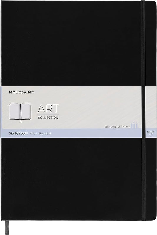 Moleskine Art Sketchbook, Hard Cover, A3 (11.75" x 16.5") Plain/Blank, Black, 96 Pages