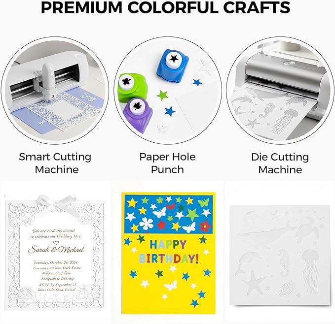 Koogel 100 Sheets White Cardstock, 12 x 12 Inch Craft Paper Construction Paper for Printer Card Making, Back to School Supplies, 230GSM
