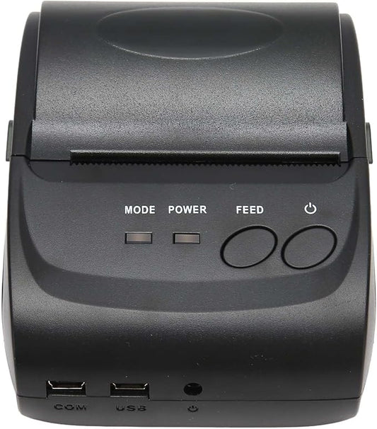 Thermal Printer 100 ‑ 240V 58mm BT4.0 90mm / s 100km TPH 203DPI Receipt Printer Thermal Label Printer USB Interface Shipping Label Printer for Office Logistics (US Plug)