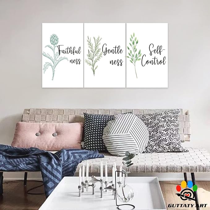 Office Wall Art-3 Panel Motivational Canvas Art for Home & Office, Positive Quote Art, Entrepreneur Poster Frame - 20'x30'x3Pcs