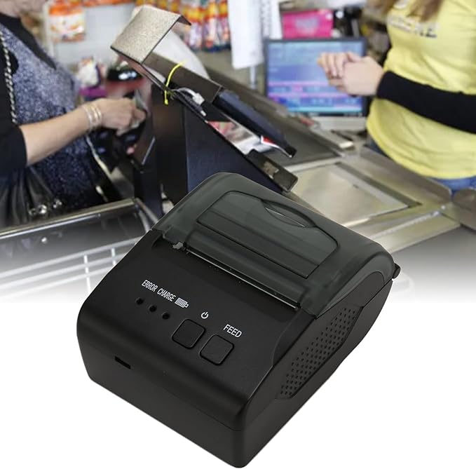BAFOVY 58mm Thermal Printer BT4.0 with USB Interface, Suitable for Office Restaurant Logistics, Supports Printing Speed, 203DPI Accuracy, 100km TPH