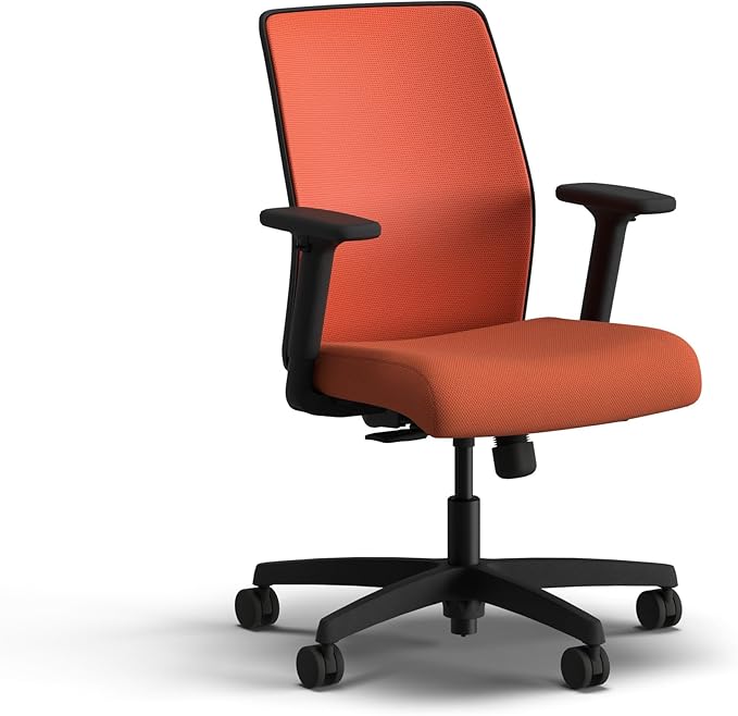 HON Ignition 2.0 Low Back Task Chair, Spectrum Mesh, Standard Synchro-Tilt Control, Office Chair with Lumbar Support, Height and Width Adjustable Arms, Black Frame, Salamander