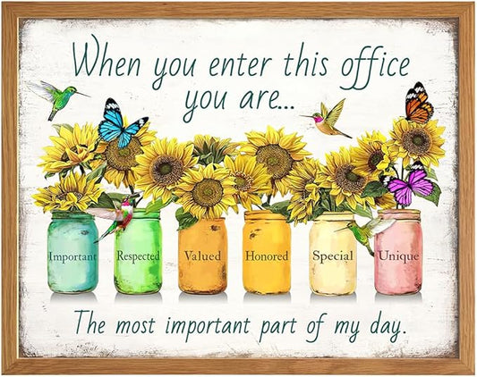 Inspirational Posters For Office 11x14 FRAMED - Inspirational Quotes Workplace Wall Decor - positive affirmation Home Office Decor - Teamwork Posters - Entrepreneur Gifts - Motivation Poster Print