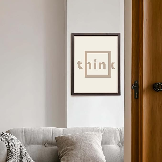 ALPINE INK CO. Think Glossy Poster - Simple Word Graphic Design - Clean Minimal Modern Style - Office Workspace Home Study Wall Decor - 8x10 Unframed Glossy Print