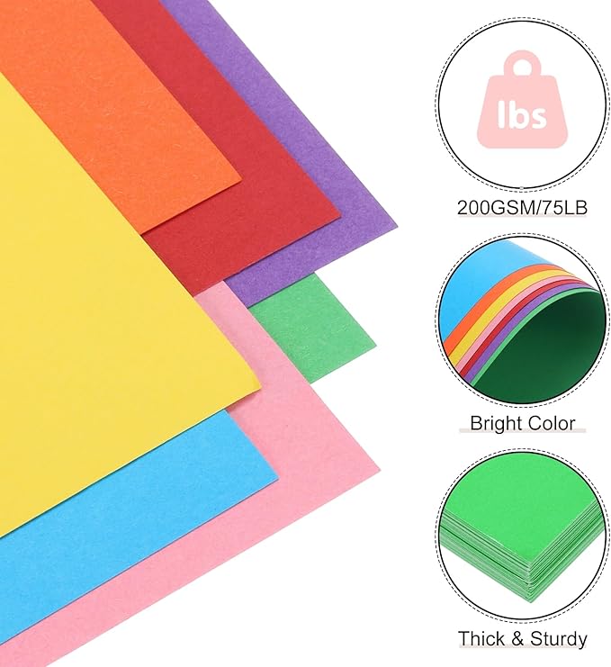 MECCANIXITY 60 Sheets Dark Green Cardstock 20" x 15", 200gsm/75lb Thick Card Stock Printer Paper for Crafts, Invitations, Card Making, Scrapbooking, Drawing
