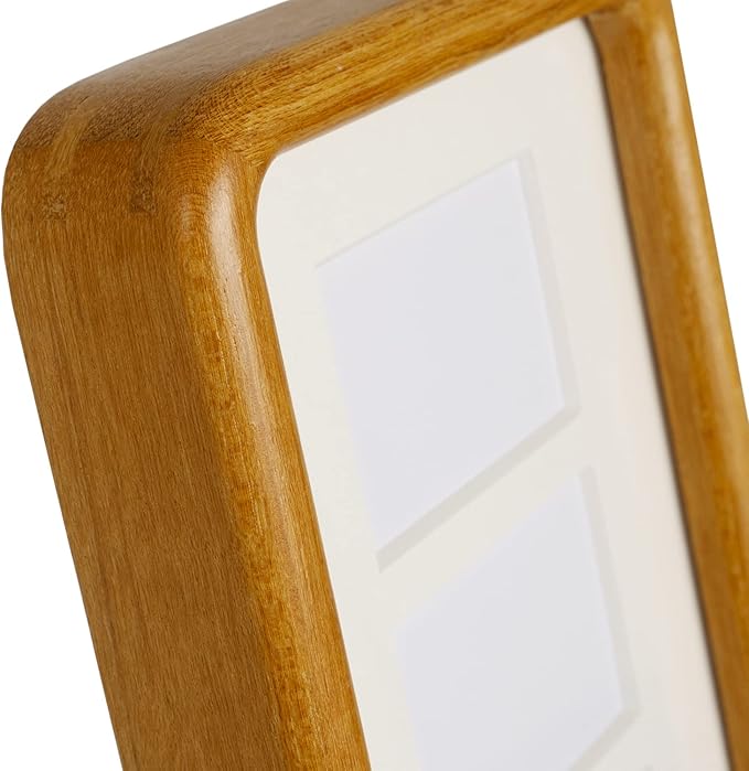 Hans 4"x16" Frames Collage Photo Frame Single Mat with Eight 1.5x2.5 Openings and Satin Solid Frame Horizontal or Vertical(8 Openings)