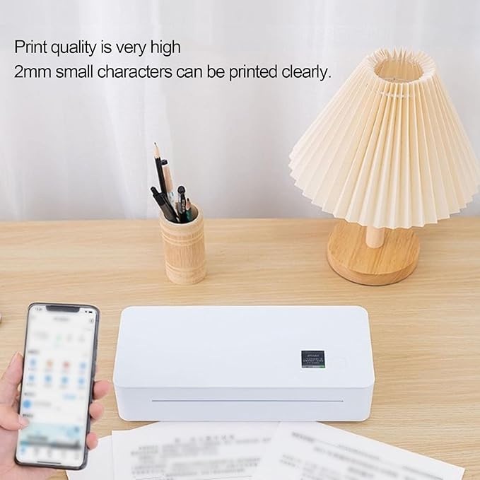 ZJchao Portable BT Thermal Printer A4 High Definition Miniature Printer for Home Office