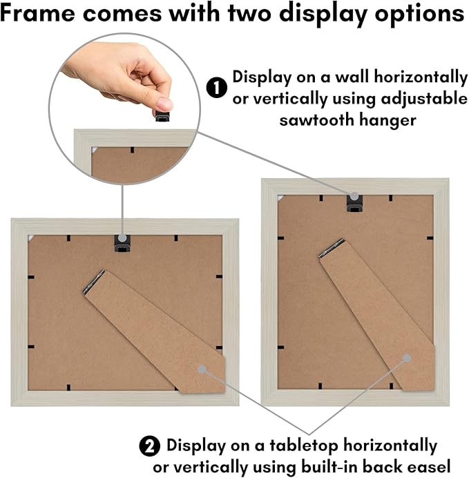 Americanflat 4x6 Double Picture Frame with Shatter-Resistant Glass - Fits Two 4x6 Photos or use as One 8x10 Picture Frame - Signature Collection - Collage Frames for Tabletop and Wall - Light Wood