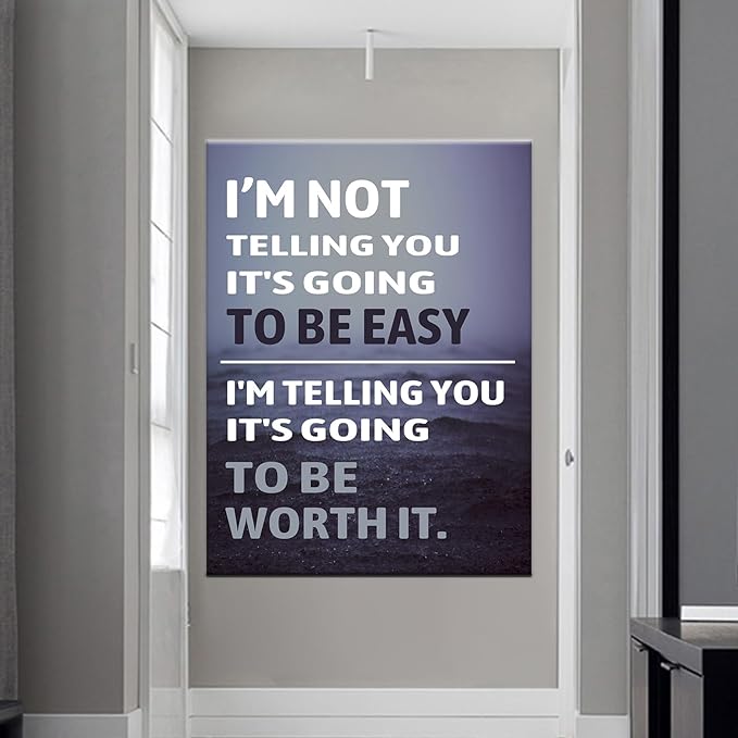 Inspirational Wall Art Motivational Entrepreneur Quotes Positive Canvas Poster Print Use for Modern Home Living Room Office school Wall Decoration Stretched and Framed [30''Wx 40''H]