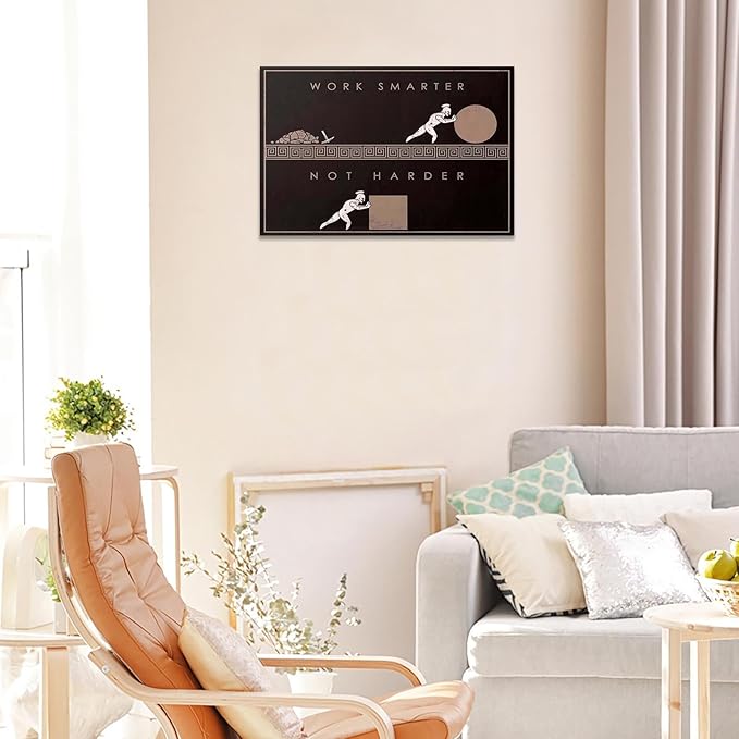 Modern Inspirational Pictures Wall Decor Artwork Entrepreneurial Motivational Quotes Canvas Posters Creative Black Posters Prints Painting For Office Living Room Wall Art Decor 16x24in Framed