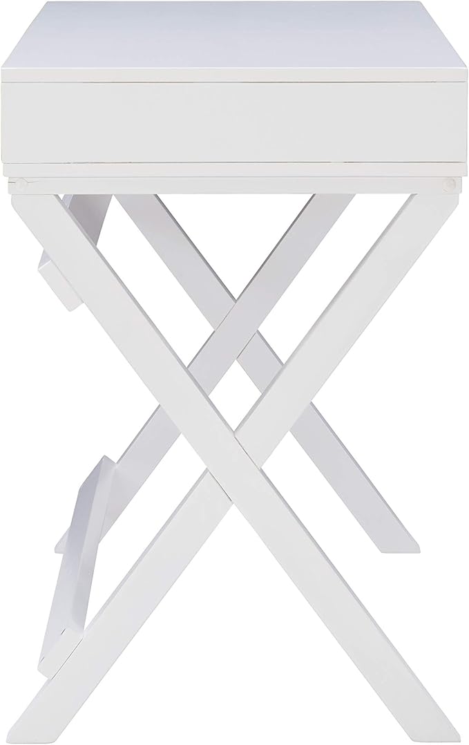 Linon Desk, White, 44"W x 20"D x 30"H