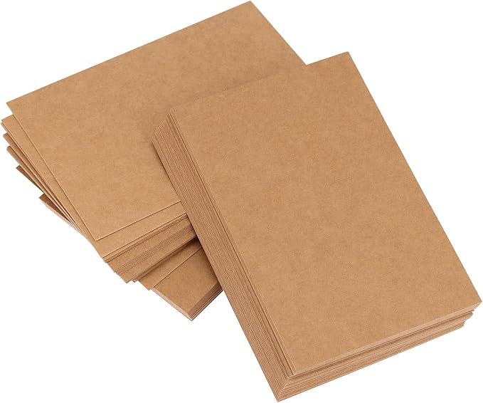 300 Sheets 4 x 6 Inch Brown Craft Cardstock, 250gsm Blank Index Cards Kraft Cardstock for Invitations, Menus, Crafts, DIY Cards, Gift Tags