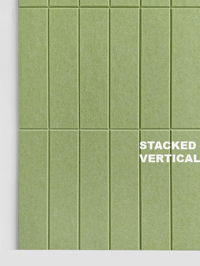 Felt Bulletin Board Tiles | Modern Cork Board Alternative | Large Cork Boards for Walls | Aesthetic Felt Wall Panels for Office & Home Decor | Pinboard & Photo Board (12-Pack) | Spring Green