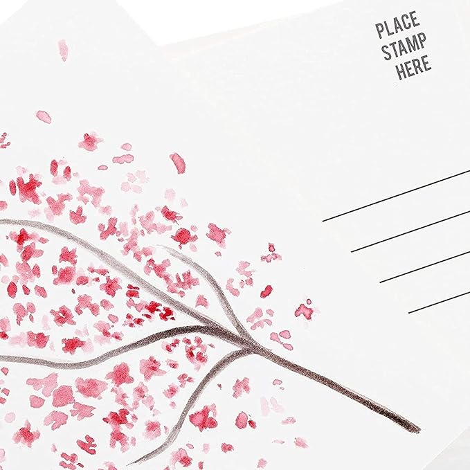 Paper Junkie Blank Watercolor Postcards - 50 Pack, 4 x 6 in, White - Blank Postcards for Mailing & Watercolor Paper Cards