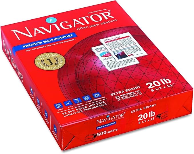 Copy Paper, Printer Paper, Premium Multipurpose Paper, Perfect For Use With Inkjet & Laser Printers, Copiers & Multi-Function Devices, LETTER, 8-1/2" x 11", 92 Bright, 20lb - 500 Sheets - 1 Ream