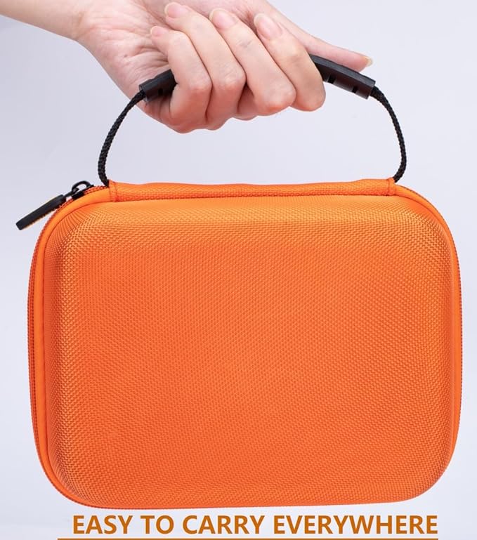 Phomemo Case 2025 Upgrade Version M110 M100 M150 M200 M221 Label Printer,M220 Thermal Label Maker, M04S Sticker Photo Printer Storage Holder Tape Paper Roll&USB Cable(Box Only)-Orange