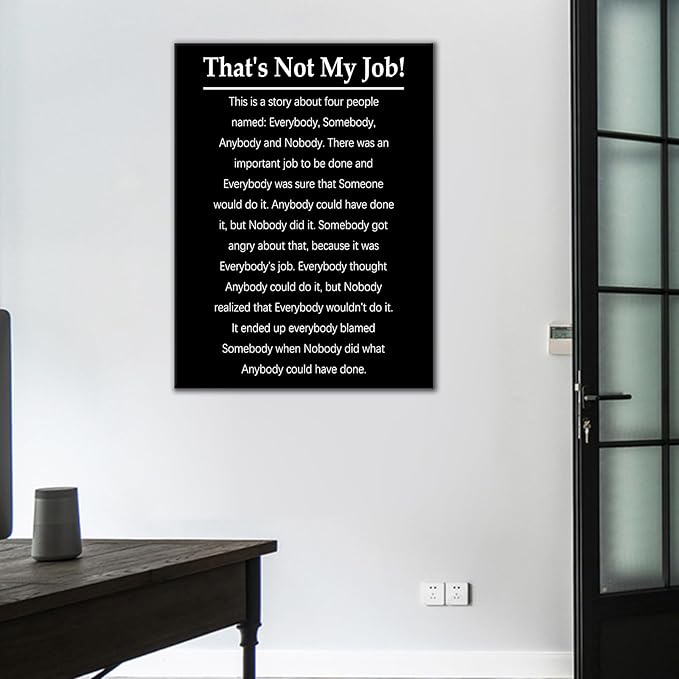 Inspirational Canvas Wall Art Office Funny Work Quote Motivational Poster Print Daily Has a Daily Signs Positive Picture Painting Artwork for Modern Bedroom Son Room Gym Ready to Hang [18''Wx24''H]