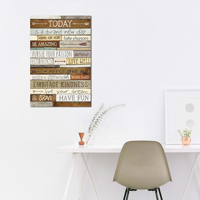 Inspirational Wall Art for Office Large Wall art Quotes Theme Wall Decor for Women Motivational Canvas Prints Framed Modern Office Decor Canvas Wall Art Size 24 x 36 Inch
