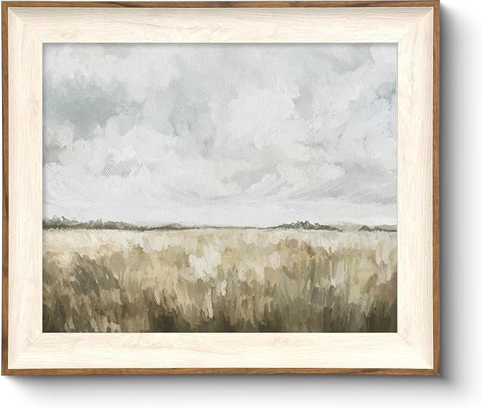 ASTRDECOR Framed Vintage Wall Art for Living Room Decor, Farmhouse Decor Country landscape Canvas Wall Art for Bedroom, Fall Grass Field Autumn Oil Painting, Vintage Pictures Farmhouse Wall Prints-10''x12''