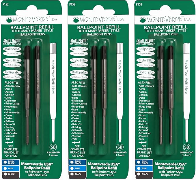 Monteverde Ballpoint Refill to Fit Parker Ballpoint Pens (P15)