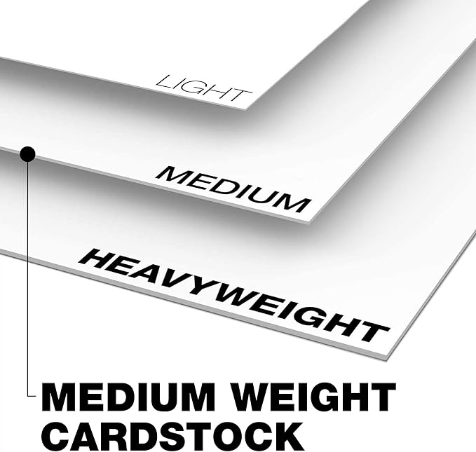 Springhill White 8.5” x 11” Cardstock Paper, 80lb Vellum Bristol, 175gsm – Premium Medium Weight Cardstock, Vellum Printer Paper with Textured Finish – 016200R, 250 Sheets (1 Ream)