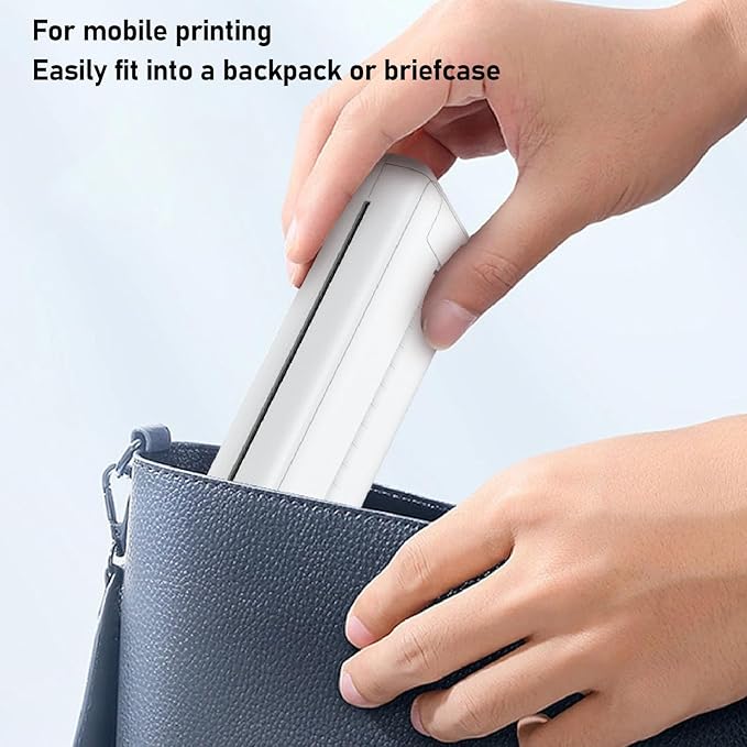 Denash Portable Cordless Printer, 8.5 X 11in US Letter, Mini BT Thermal Inkless, Printer with APP for Home School Travel Office