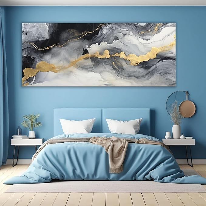 VOCBAN Office Artwork Wall Decor Grey Wall Art Bathroom Decor Modern Artwork Picture Wall Decor for Office Kitchen Prints Paintings for Home Decor-40x80cm(16x32in) Unframed