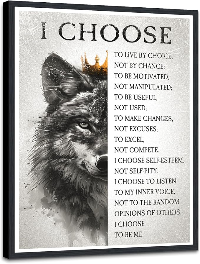 Novatique Motivational Canvas Wall Art Inspirational Poster Wall Decor Motivational Office Wall Art Decor Positive Affirmations Quotes Artwork for Bedroom,12 x 16inch