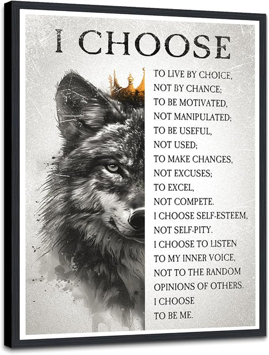 Novatique Motivational Canvas Wall Art Inspirational Poster Wall Decor Motivational Office Wall Art Decor Positive Affirmations Quotes Artwork for Bedroom,12 x 16inch