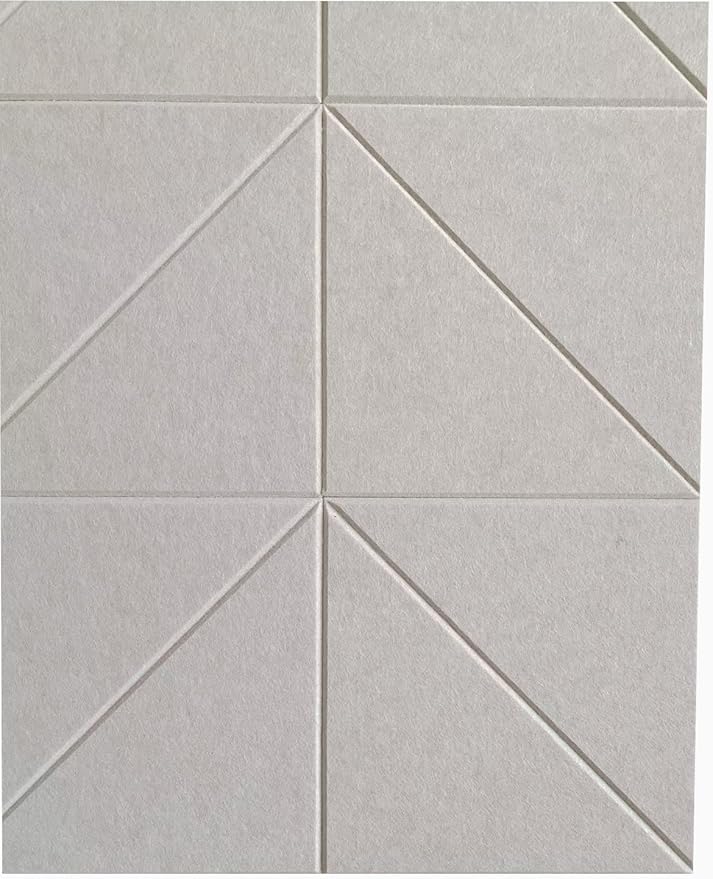 12-Pack Ivory Felt Wall Tiles(11.8“x11.8”Each), 47"x35" Aesthetic Bulletin Pin Board, Large Cork Board Alternative for Office, Classroom & Wall Décor