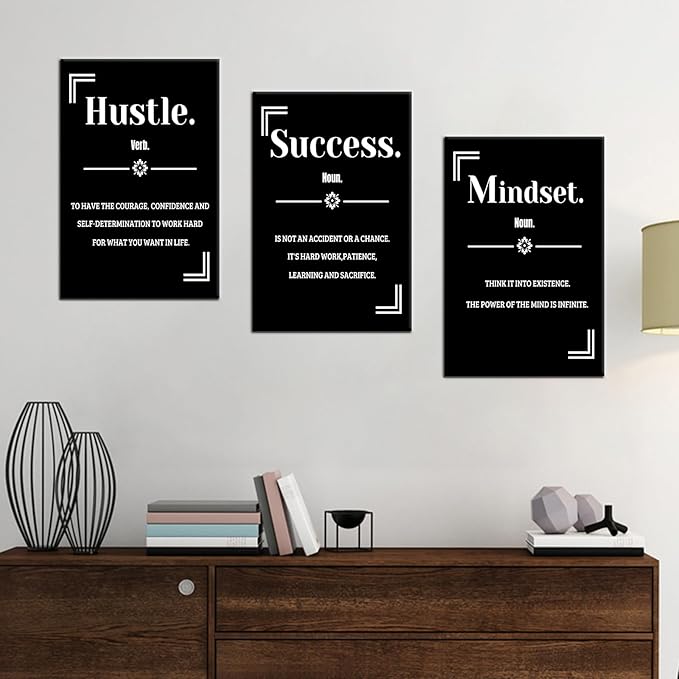 Motivational Canvas Posters Print Wall Decor Motivational Entrepreneur Quotes for Office Wall Art Picture Painting Artwork for Home Bedroom Office School Wall Decoration Ready to Hang [48''Hx24''W]