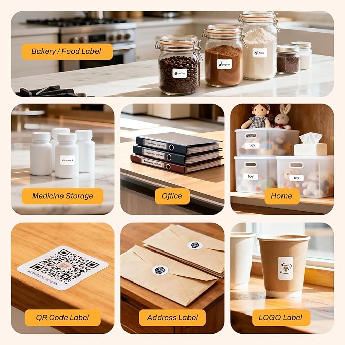 Inkbird Label Maker Machine with Tape, N20 Bluetooth Label Makers, Portable Thermal Label Printer Easy to Use for Office Barcode Address School Home
