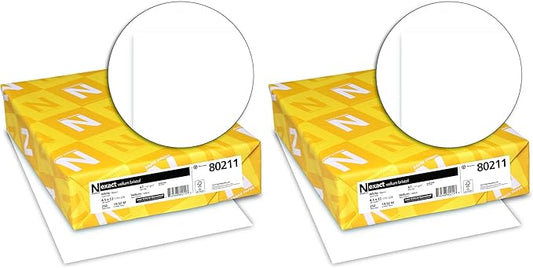 Wausau Papers Neenah Exact Vellum Bristol,8.5" x 11",67 lb/147 gsm,White,94 Brightness, 250 Count (Pack of 2)