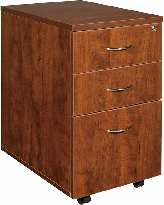 Lorell 69430 Mobile Pedestal,Box/Box/File,16-Inch x22-Inch x28-1/4-Inch,Cherry