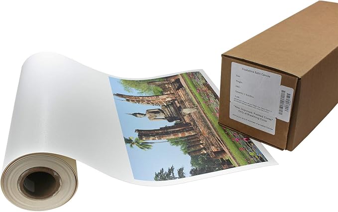 Crystalline Satin Bright White, Poly-Cotton Inkjet Canvas 44in x 40ft Roll Makes Color and Contrast Art Pop With Its Exquisite Satin Finish