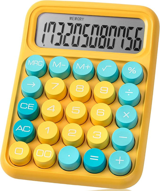 Mr. Pen- Mechanical Switch Calculator, 12Digits, Large LCD Display, Sunlit Shades, Calculator Big Buttons, Mechanical Calculator, Calculators Desktop Calculator, Cute Calculator, Aesthetic Calculator