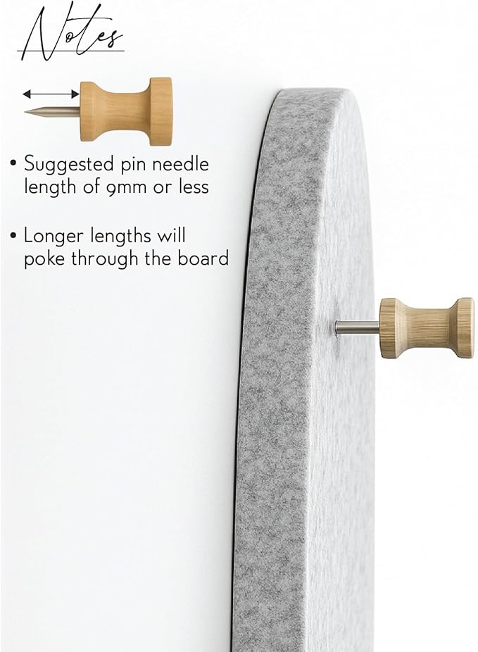 Orelle Fluted Arch Felt Bulletin Board | Foldable Peel and Stick Felt Board for Wall | Aesthetic Arch Pin Boards for Walls, Office, Vision Board, Kids Art Display | 23 x 31”| Heather Gray