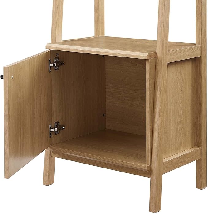 Modway 21" Bookshelf Display Case in Oak