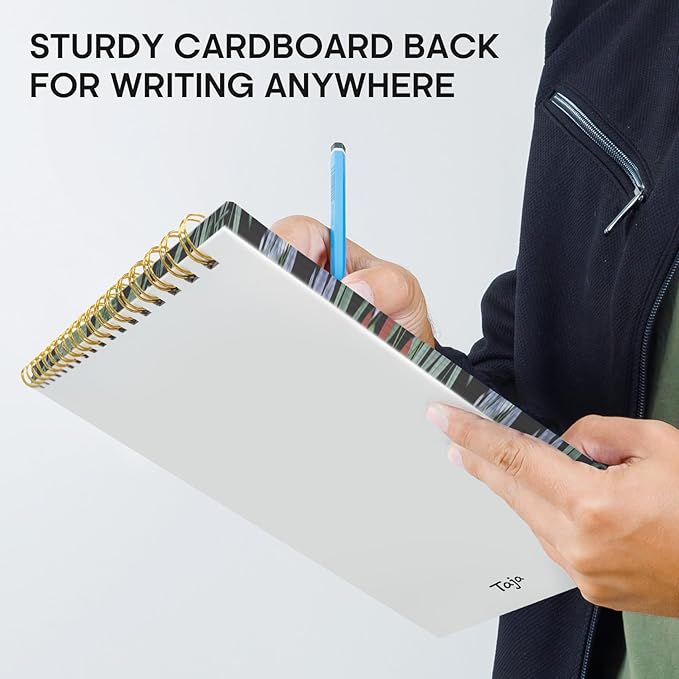 Taja To Do List Notepad - To Do List Notebook for Work with 52 Sheets, 9.8" x 6.5", Undated Daily Planner Perfect for Daily Tasks and Goal Setting, Notepad Suitable for Office, Home & School - Forest Bloom