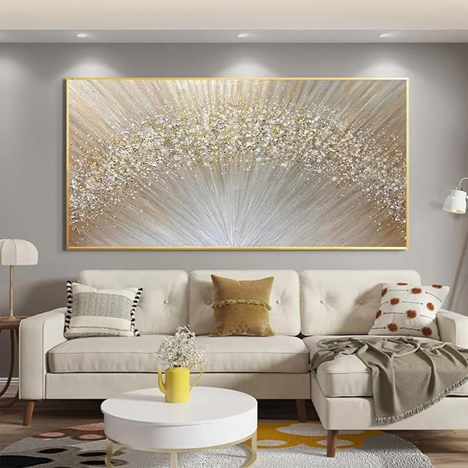 Large Prints for Wall Decor Office Pictures Wall Decor Framed Artwork Decorative Painting Pictures 43x86cm/(17x34inch) with-Golden -Frame
