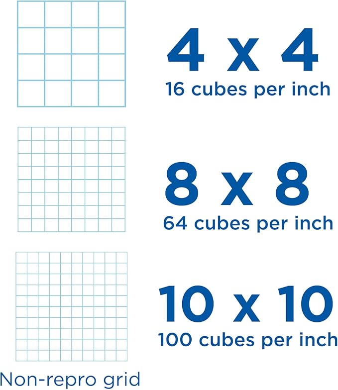 ALVIN Cross Section Graph Paper Pad 8.5" x 11" Model 1422-5 Versatile Drafting and Architecture Paper Acid-Free 10 x 10 Inches Grid - 50-Sheet, 8.5 x 11 Inches