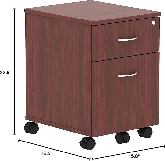 Lorell Relevance Series Mahogany Laminate Office Furniture