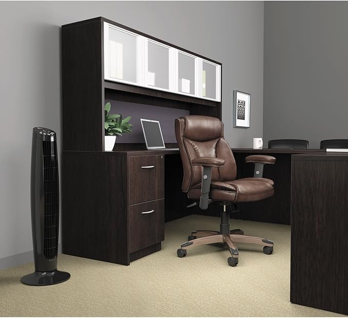 Alera Alera Valencia Series Full Pedestal File, Left Or Right, 2 Legal/Letter-Size File Drawers, Espresso, 15.63" X 20.5" X 28.5"