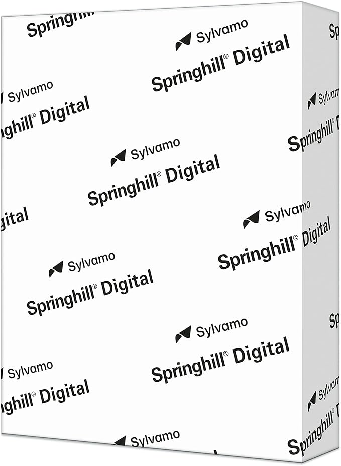 Springhill White 8.5” x 11” Cardstock Paper, 80lb Vellum Bristol, 175gsm – Premium Medium Weight Cardstock, Vellum Printer Paper with Textured Finish – 016200R, 250 Sheets (1 Ream)
