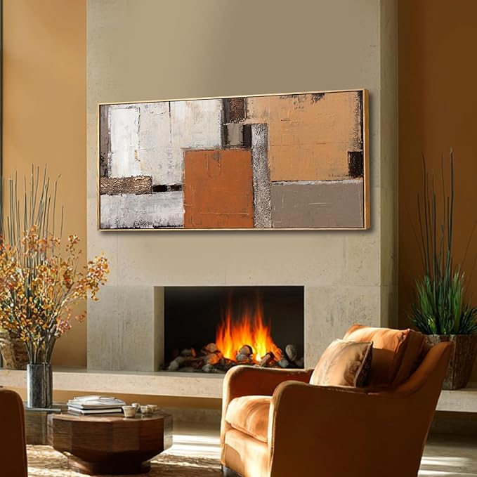 Artexist Modern Wood Wall Decor Geometric Wall Art Abstract Decorative Painting 32"x70" Large Pictures for Bedroom Decorations for Office
